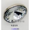 18MM水晶玻璃卫星合金底台包边钻扣水晶钮扣玻璃纽扣