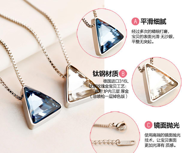 韩版气质水晶短款锁骨链2