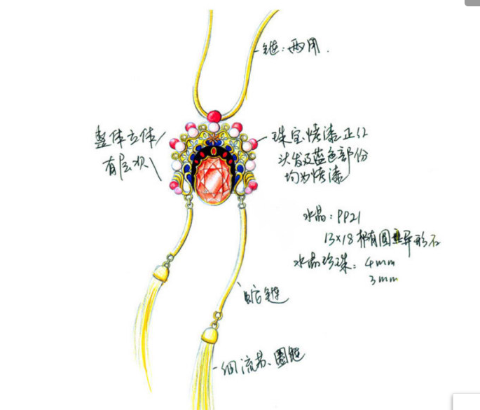 时尚流苏毛衣链长水晶项链3