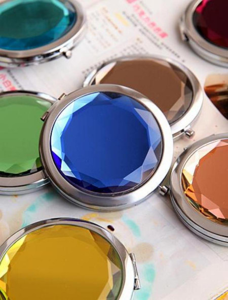 时尚水晶化妆镜双面镜