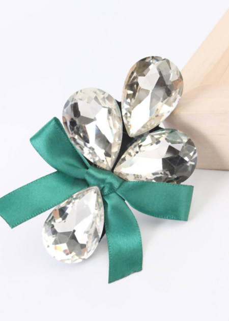 韩国水晶水钻蝴蝶结发夹