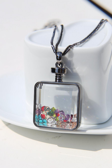 韩国奢华香水瓶百搭毛衣链