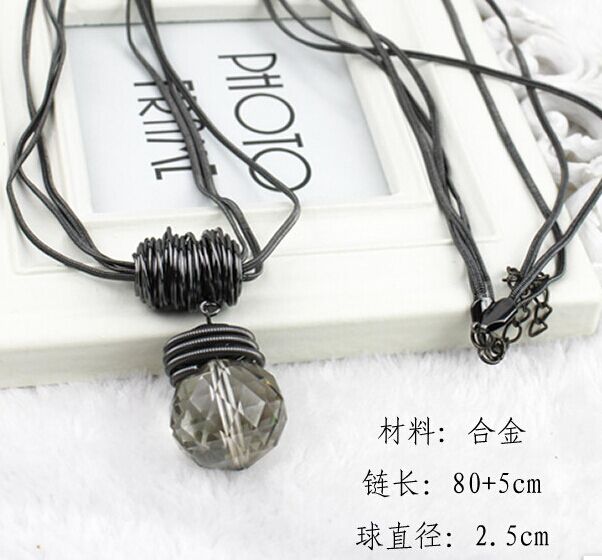 项链长款水晶毛衣链百饰品2