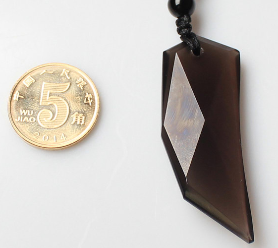 冰彩黑曜石龙牙辟邪挂坠2