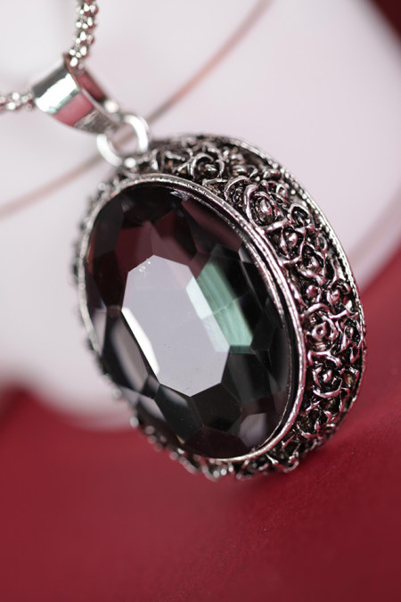 椭圆宝石女毛衣链2