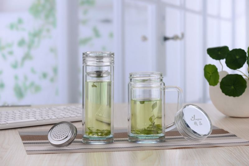 三角水晶盖七彩水晶凹底 双层水晶办公杯