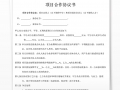 项目合作协议书