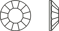 2012HF钻石面平底石，12 面切割(熨底)