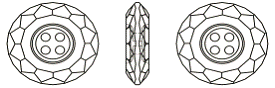 3008经典水晶纽扣 (四孔)