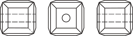 5601正方立体形珠